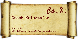 Csech Krisztofer névjegykártya